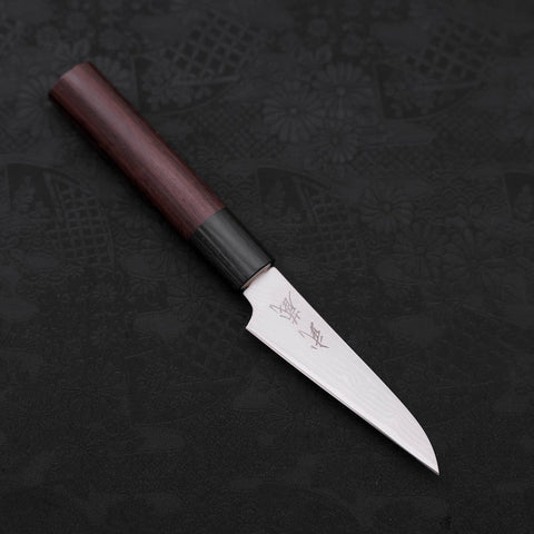 Peeling Knife VG-10 Damascus Shitan Handle 90mm-[Musashi]-[Japanese-Kitchen-Knives]