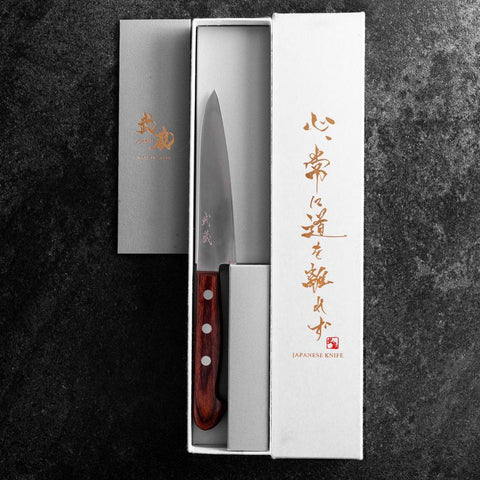 Petty 440C Polished Western Handle 130mm (5.1”)-[Musashi]-[Japanese-Kitchen-Knives]