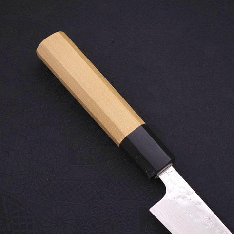 Petty AUS-10 Nashiji Damascus Buffalo Magnolia Handle 135mm-[Musashi]-[Japanese-Kitchen-Knives]