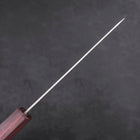 Petty AUS-10 Nashiji Damascus Urushi Purple Handle 135mm-[Musashi]-[Japanese-Kitchen-Knives]