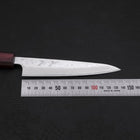 Petty AUS-10 Nashiji Damascus Urushi Purple Handle 135mm-[Musashi]-[Japanese-Kitchen-Knives]