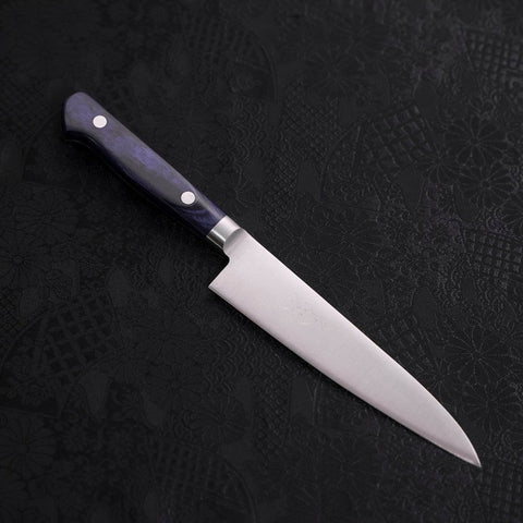 Petty AUS-8 Polished Western-Blue Handle 130mm (5.1”)-[Musashi]-[Japanese-Kitchen-Knives]