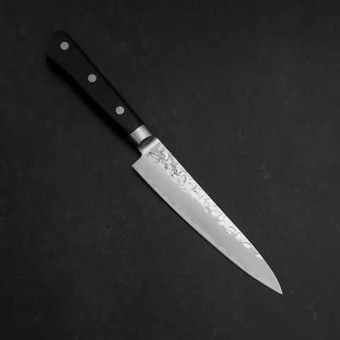 Petty AUS-8 Tsuchime Western Black Handle 135mm-[Musashi]-[Japanese-Kitchen-Knives]