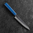 Petty Blue Steel #1 Stainless Clad Kurouchi Blue Urushi Handle 150mm-[Musashi]-[Japanese-Kitchen-Knives]