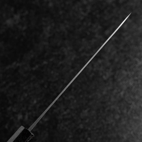 Petty Blue Steel #1 Stainless Clad Polished Black Urushi Handle 150mm (5.9”)-[Musashi]-[Japanese-Kitchen-Knives]