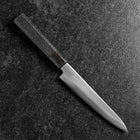 Petty Blue Steel #1 Stainless Clad Polished Black Urushi Handle 150mm-[Musashi]-[Japanese-Kitchen-Knives]