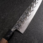 Petty Blue Steel #1 Tsuchime Buffalo Walnut Handle 150mm (5.9”)-[Musashi]-[Japanese-Kitchen-Knives]