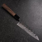 Petty Blue Steel #1 Tsuchime Buffalo Walnut Handle 150mm (5.9”)-[Musashi]-[Japanese-Kitchen-Knives]