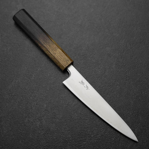 Petty Blue Super Polished Yaki Urushi Handle 135mm-[Musashi]-[Japanese-Kitchen-Knives]