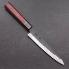 Petty Blue Steel #1 Stainless Clad Kurouchi Black Purple Urushi Handle 150mm-[Musashi]-[Japanese-Kitchen-Knives]