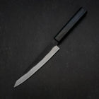 Petty Blue Steel #2 Kurouchi Dark Blue Urushi Handle 150mm-[Musashi]-[Japanese-Kitchen-Knives]