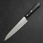 Petty Blue Steel #2 Polished Western Black Handle 150mm-[Musashi]-[Japanese-Kitchen-Knives]