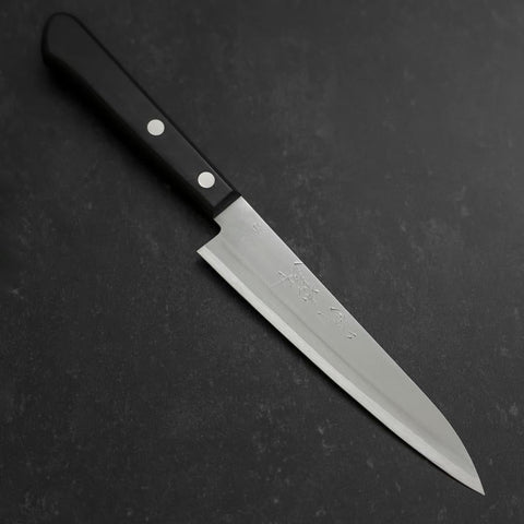 Petty Blue Steel #2 Polished Western Black Handle 150mm-[Musashi]-[Japanese-Kitchen-Knives]