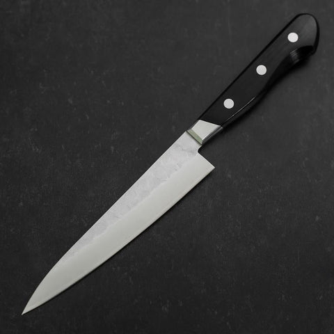 Petty Blue Steel #2 Tsuchime Stainless Clad Western Handle 135mm-[Musashi]-[Japanese-Kitchen-Knives]