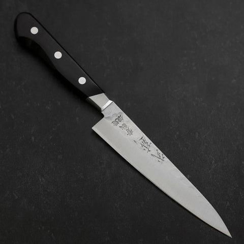 Petty Blue Steel #2 Tsuchime Stainless Clad Western Handle 135mm-[Musashi]-[Japanese-Kitchen-Knives]