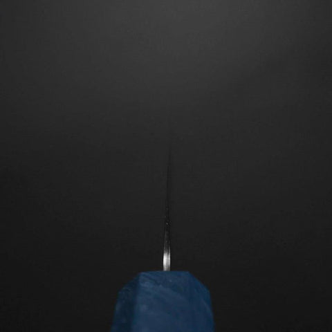 Petty Chromax Polished Blue Urushi Handle 150mm (5.9”)-[Musashi]-[Japanese-Kitchen-Knives]