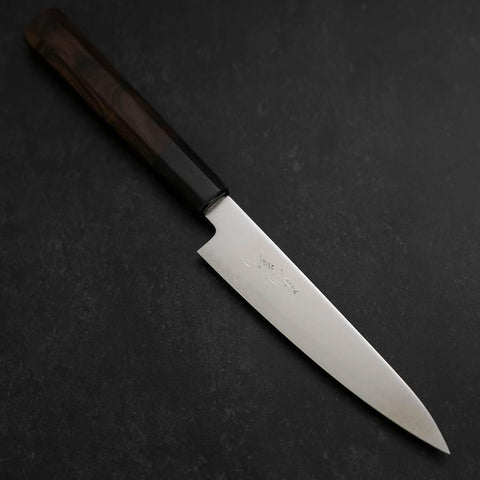 Petty Chromax Polished Buffalo Ebony Handle 150mm-[Musashi]-[Japanese-Kitchen-Knives]