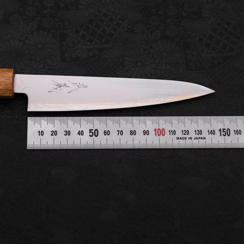 Petty Chromax Polished Yaki Urushi Handle 150mm-[Musashi]-[Japanese-Kitchen-Knives]