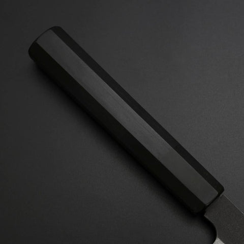 Petty Cobalt Stainless HRC62 Kurouchi Damascus Buffalo Ebony Handle 150mm-[Musashi]-[Japanese-Kitchen-Knives]