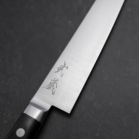 Petty Molybdenum Polished Western Black Handle 150mm-[Musashi]-[Japanese-Kitchen-Knives]