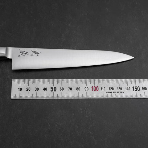 Petty Molybdenum Polished Western Black Handle 150mm-[Musashi]-[Japanese-Kitchen-Knives]