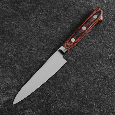 Petty Molybdenum Polished Western Mahogany Handle 120mm (4.7”)-[Musashi]-[Japanese-Kitchen-Knives]