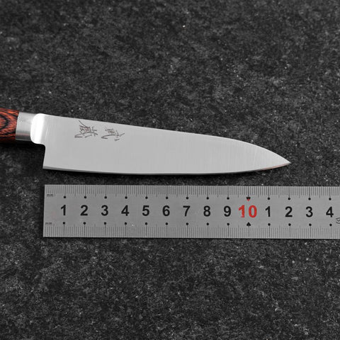 Petty Molybdenum Polished Western Mahogany Handle 120mm (4.7”)-[Musashi]-[Japanese-Kitchen-Knives]