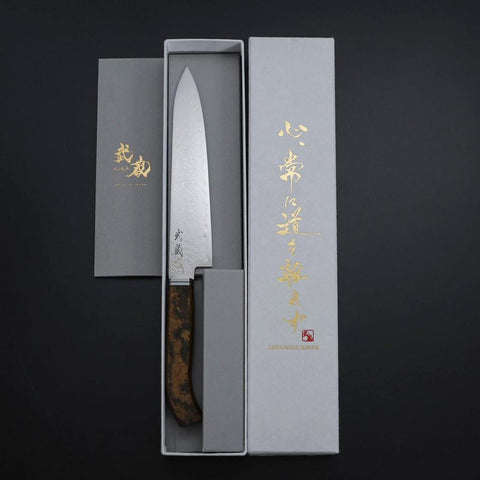 Petty SG-2 Damascus Western Golden Ebony Handle 155mm (6.1”)-[Musashi]-[Japanese-Kitchen-Knives]