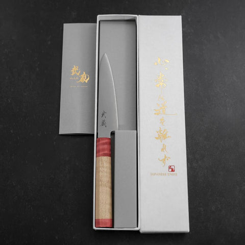 Petty SG-2 Polished Red Maple Handle 120mm-[Musashi]-[Japanese-Kitchen-Knives]