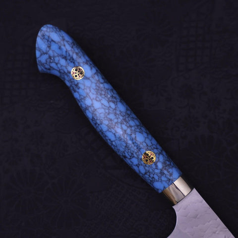 Petty SG-2 Tsuchime Turquoise Blue Handle 150mm-[Musashi]-[Japanese-Kitchen-Knives]
