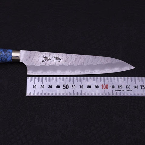 Petty SG-2 Tsuchime Turquoise Blue Handle 150mm-[Musashi]-[Japanese-Kitchen-Knives]