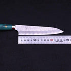 Petty SG-2 Tsuchime Turquoise Green Handle 150mm-[Musashi]-[Japanese-Kitchen-Knives]