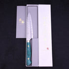 Petty SG-2 Tsuchime Turquoise Green Handle 150mm-[Musashi]-[Japanese-Kitchen-Knives]