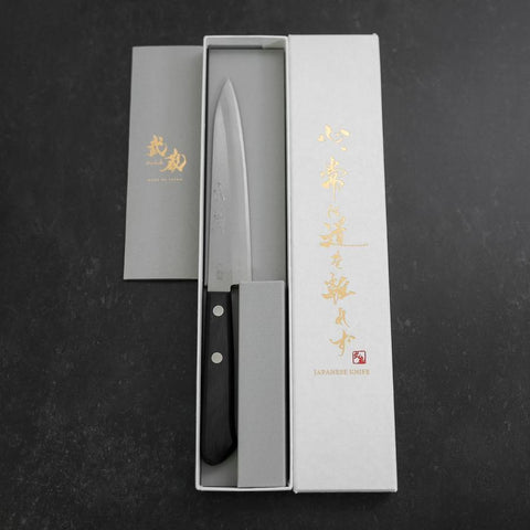 Petty SK Steel Polished Western Black Handle 150mm-[Musashi]-[Japanese-Kitchen-Knives]