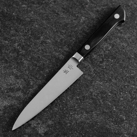 Petty SKD12 Polished Western Black Handle 120mm (4.7”)-[Musashi]-[Japanese-Kitchen-Knives]