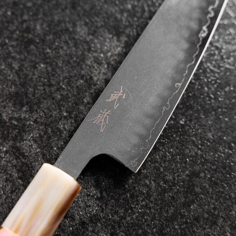 Petty SLD Mirror Buffalo Dark Pink Maple Handle 130mm-[Musashi]-[Japanese-Kitchen-Knives]