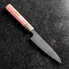 Petty SLD Mirror Buffalo Dark Pink Maple Handle 130mm-[Musashi]-[Japanese-Kitchen-Knives]