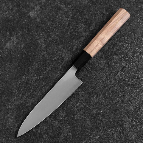 Petty SLD Mirror Buffalo Walnut Handle 130mm (5.1”)-[Musashi]-[Japanese-Kitchen-Knives]
