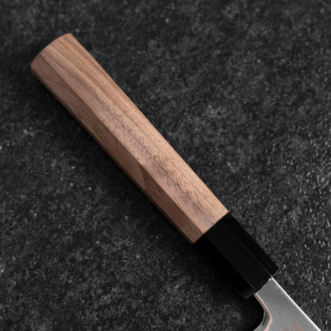 Petty SLD Mirror Buffalo Walnut Handle 130mm (5.1”)-[Musashi]-[Japanese-Kitchen-Knives]
