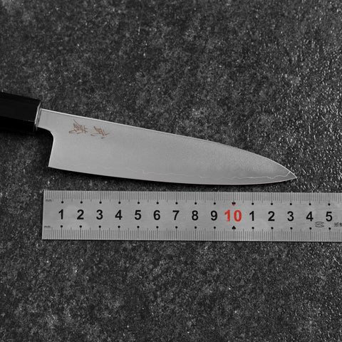 Petty SLD Mirror Buffalo Walnut Handle 130mm (5.1”)-[Musashi]-[Japanese-Kitchen-Knives]