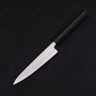 Petty SLD Wave Nickel Damascus Buffalo Ebony Handle 135mm (5.3”)-[Musashi]-[Japanese-Kitchen-Knives]