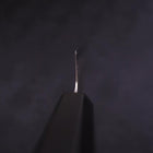 Petty SLD Wave Nickel Damascus Buffalo Ebony Handle 135mm-[Musashi]-[Japanese-Kitchen-Knives]
