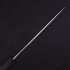 Petty SLD Wave Nickel Damascus Buffalo Ebony Handle 135mm-[Musashi]-[Japanese-Kitchen-Knives]
