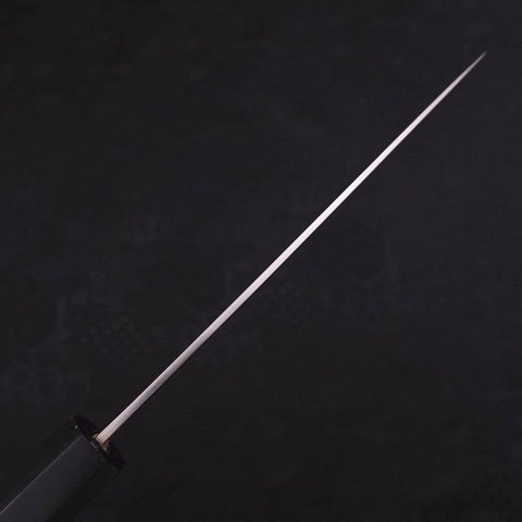 Petty SLD Wave Nickel Damascus Buffalo Ebony Handle 135mm-[Musashi]-[Japanese-Kitchen-Knives]