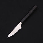 Petty SLD Wave Nickel Damascus Buffalo Ebony Handle 90mm-[Musashi]-[Japanese-Kitchen-Knives]