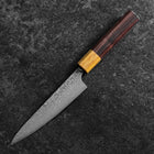 Petty SPG-Strix Damascus Shitan Handle 135mm (5.3”)-[Musashi]-[Japanese-Kitchen-Knives]