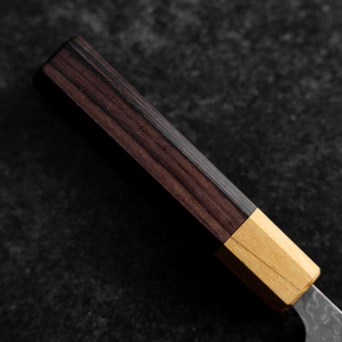 Petty SPG-Strix Damascus Shitan Handle 135mm (5.3”)-[Musashi]-[Japanese-Kitchen-Knives]