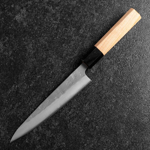 Petty Silver Steel #3 Nashiji Buffalo Cherry Handle 150mm (5.9”)-[Musashi]-[Japanese-Kitchen-Knives]