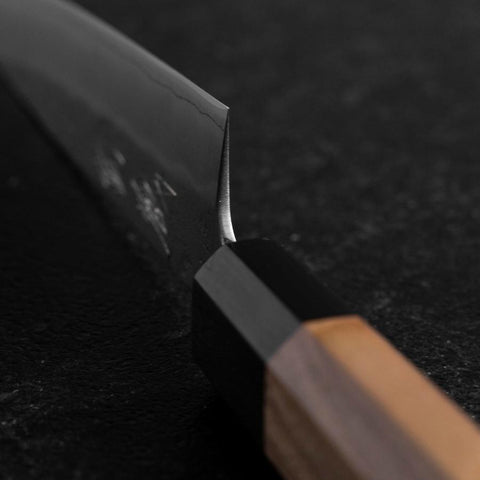 Petty Silver Steel #3 Nashiji Buffalo Cherry Handle 150mm (5.9”)-[Musashi]-[Japanese-Kitchen-Knives]