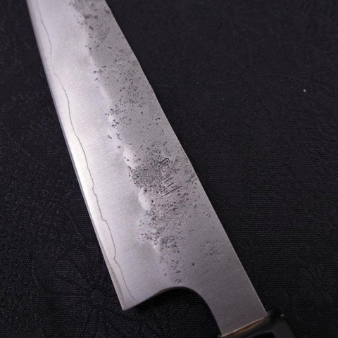 Petty Silver Steel #3 Nashiji Buffalo Magnolia Handle 135mm-[Musashi]-[Japanese-Kitchen-Knives]